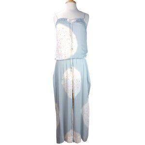 ColorChange Jumpsuit Medallion Pattern Slip On Pastel Colors Size S/M Boho Chic